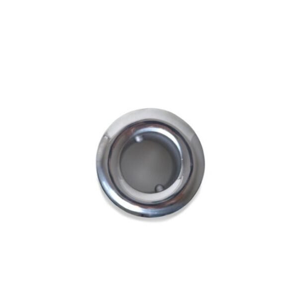 2 Inch Threaded Thru Hull Outlet Fitting - 316 Marine Grade Stainless Steel top angle close up