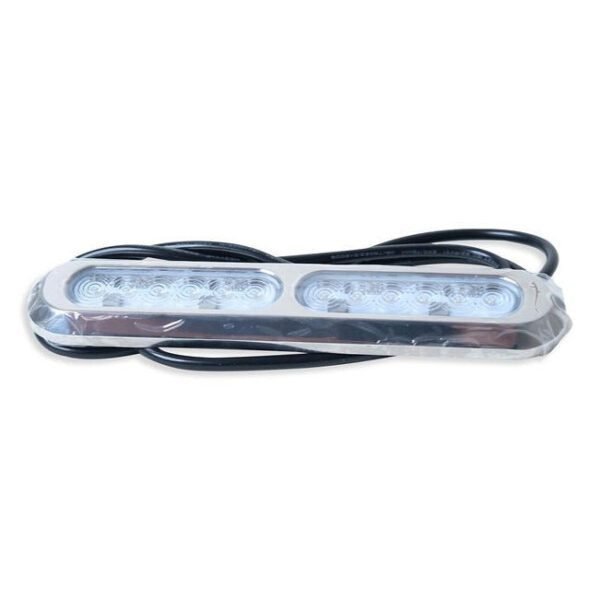 60 Watt Slim 2 Pod Underwater LED RGB Stainless Steel Light top side angle