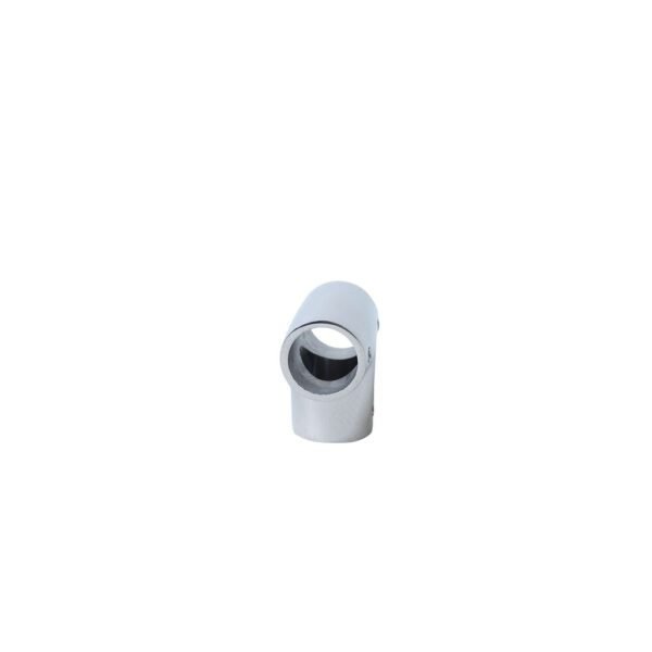 7/8 inch Tubing 3-way Tee Fitting, High Polished Stainless Steel - AISI 316 Marine Grade direct side angle