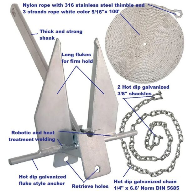 Galvanized Fluke Anchor Kit